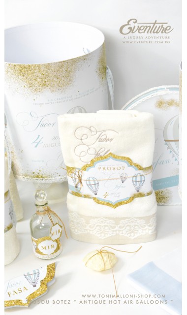 Trusou de botez pentru baieti cu baloane de aer cald, Glam Journey 4